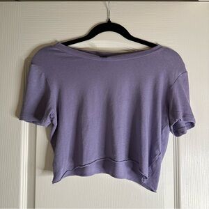 🩷 Forever 21 Purple Short Sleeve Crop Top
